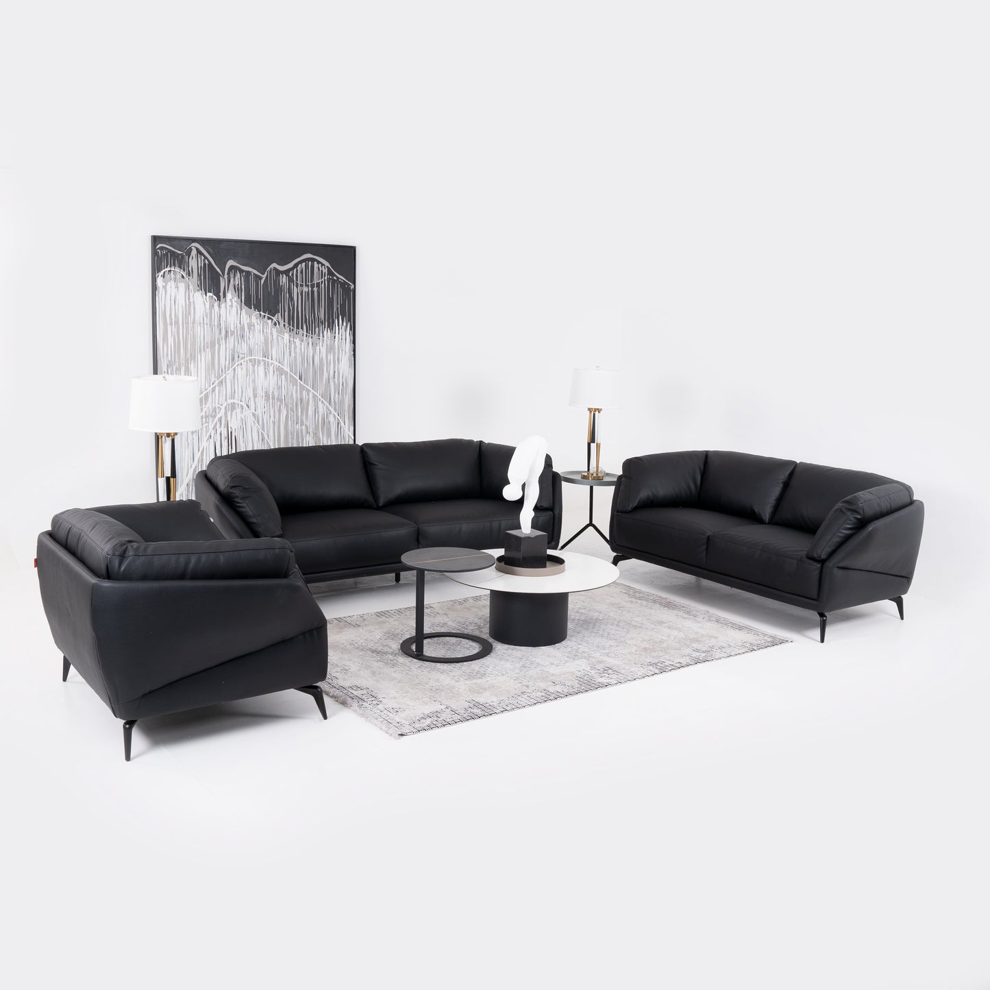 Black Sofa Set