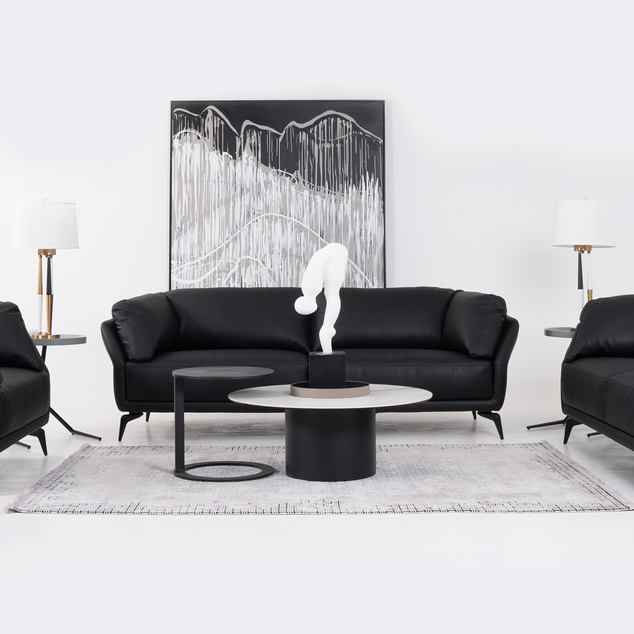 Black Sofa Set