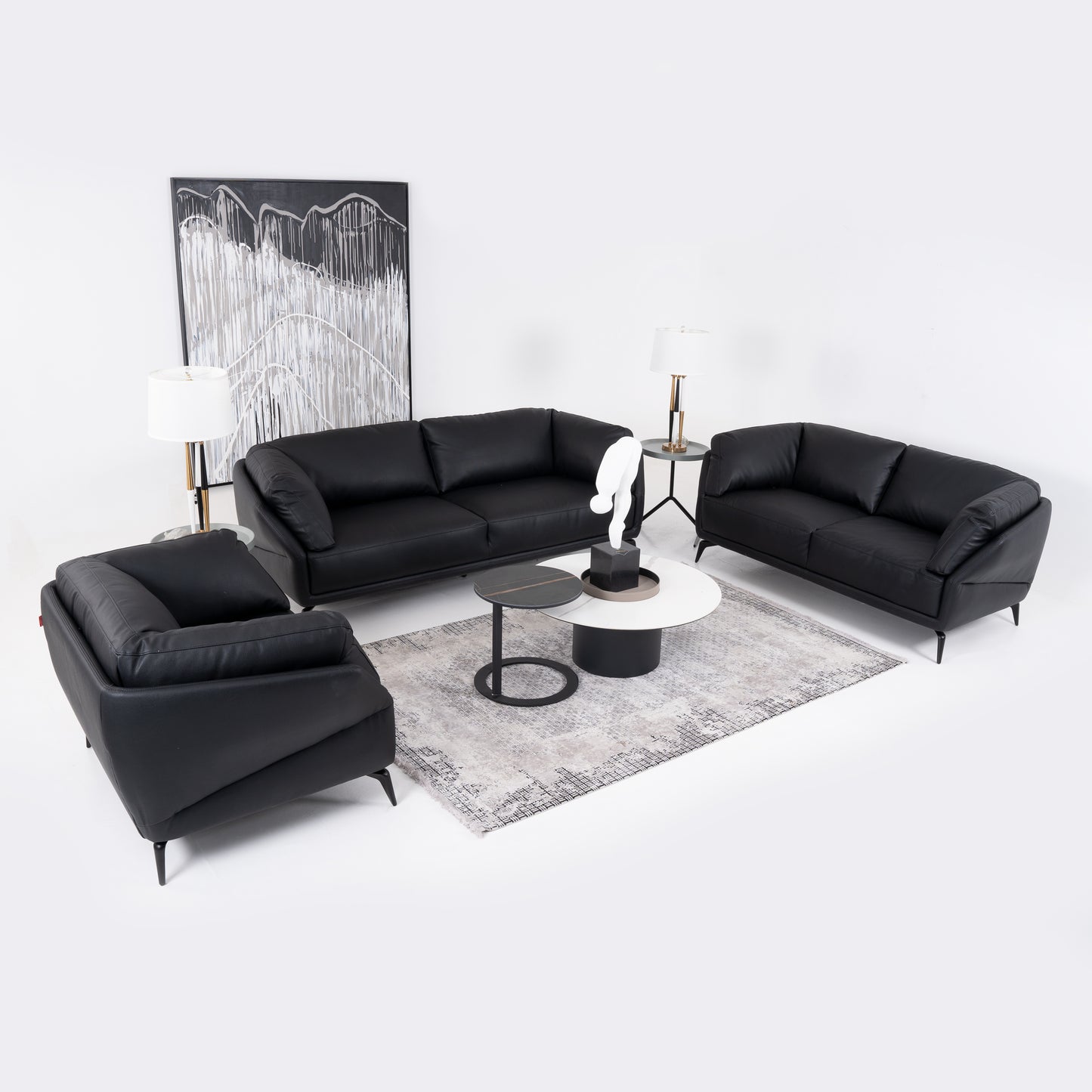 Black Sofa Set