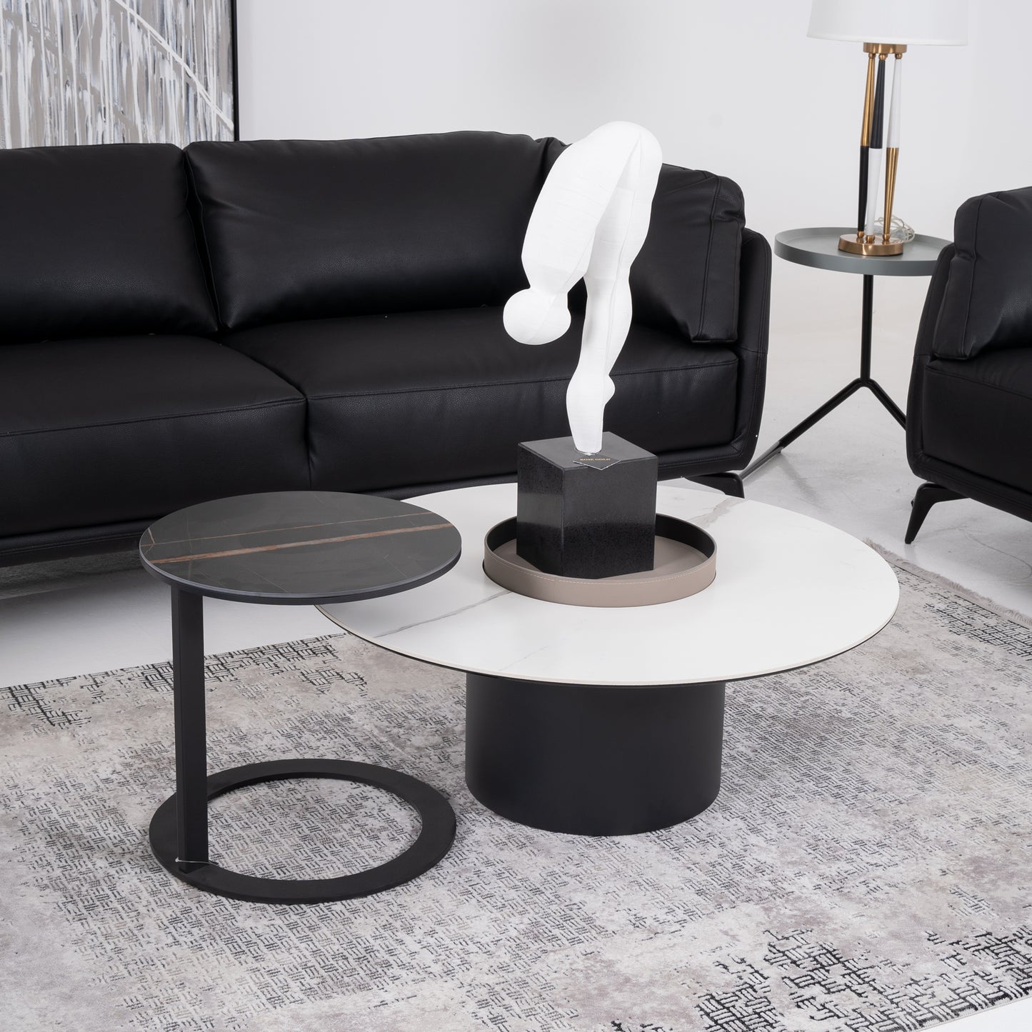 Black Sofa Set
