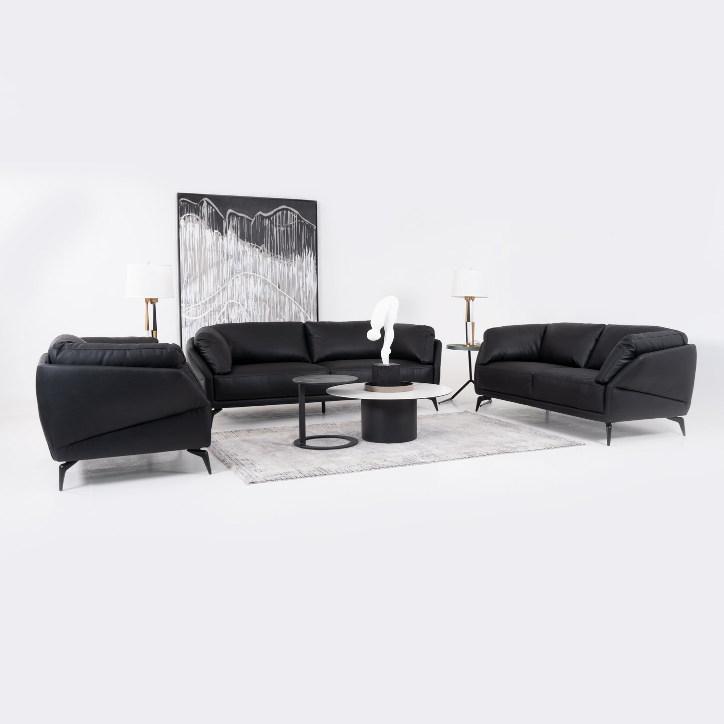 Black Sofa Set