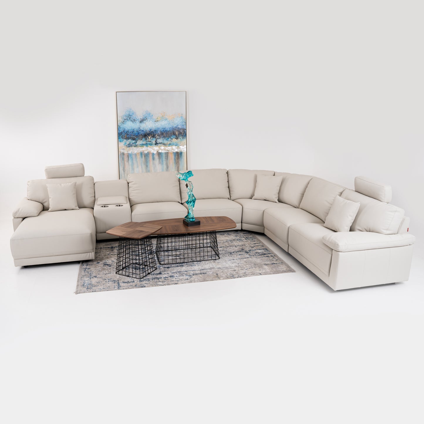 Grey Leather Corner