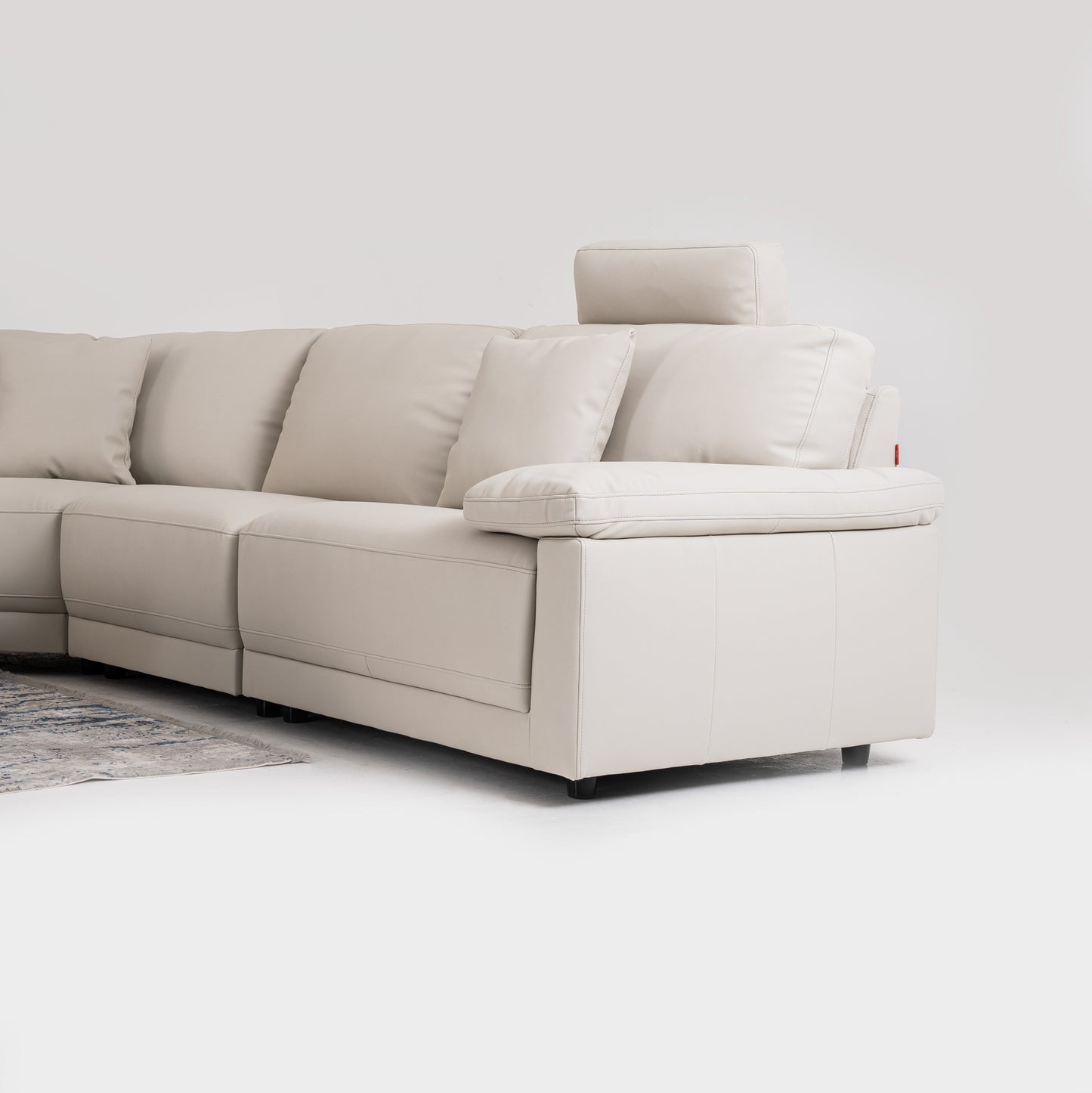 Grey Leather Corner