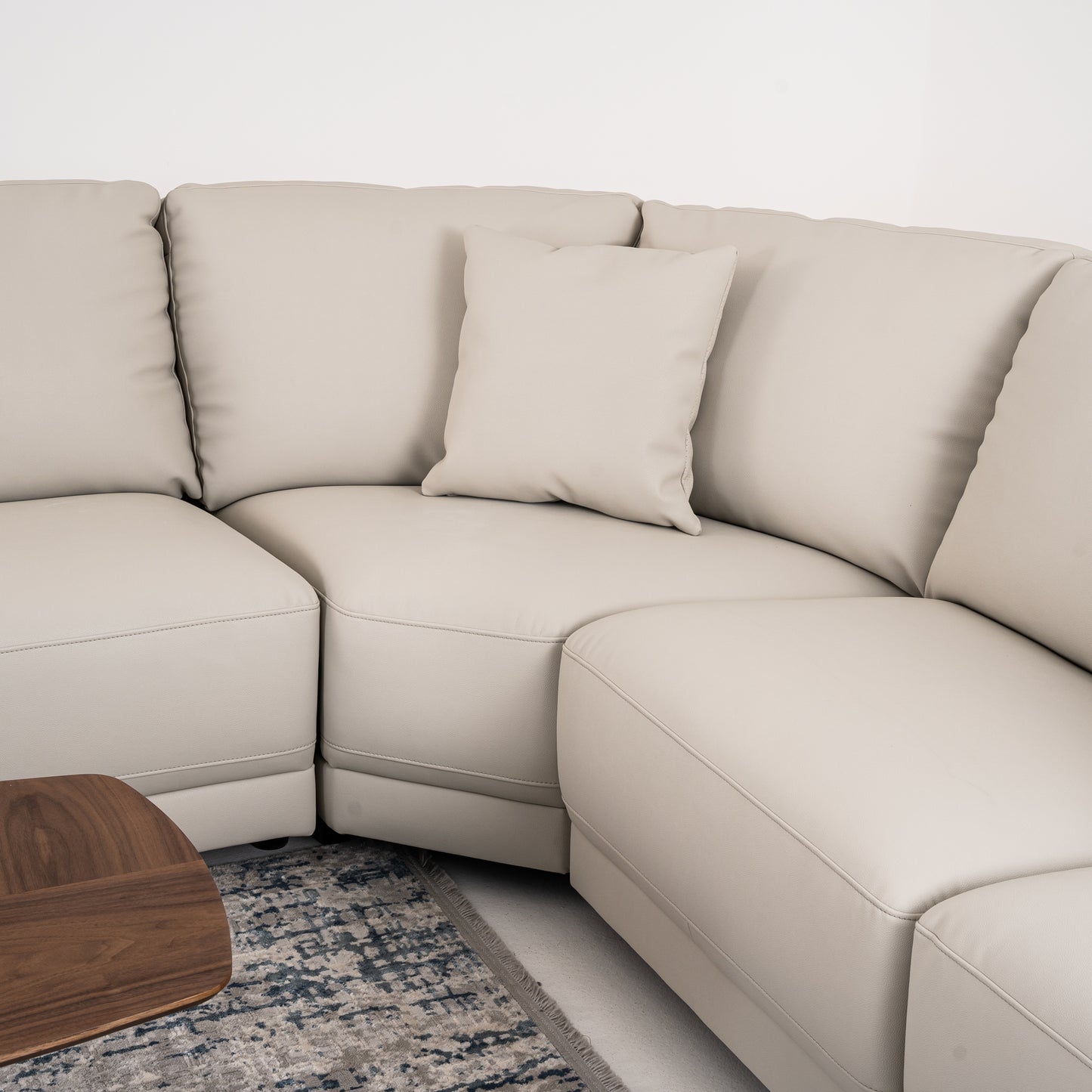 Grey Leather Corner