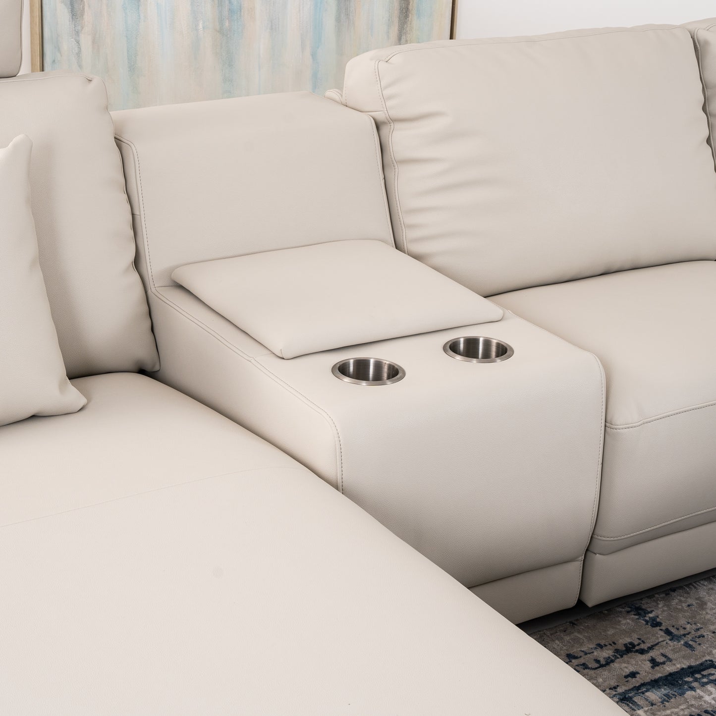 Grey Leather Corner