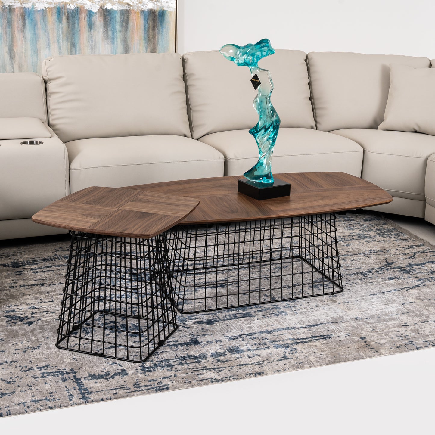 Grey Leather Corner