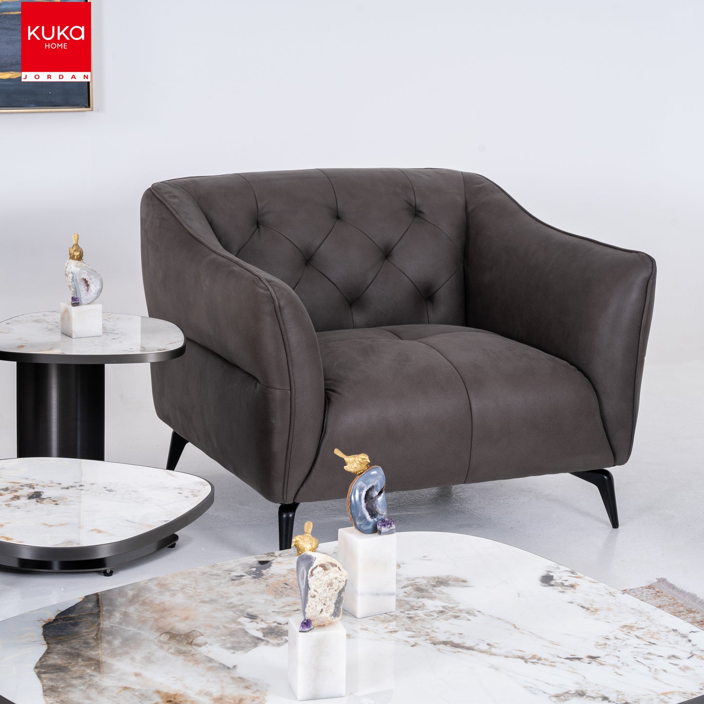 Kabtoneh Dark Silver Sofa Set