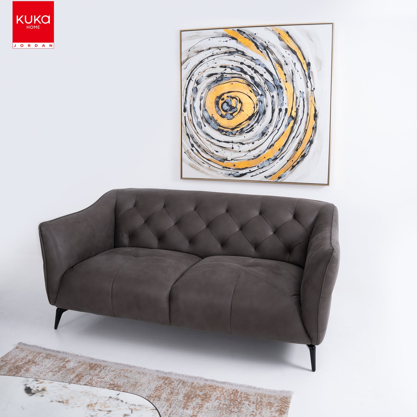Kabtoneh Dark Silver Sofa Set