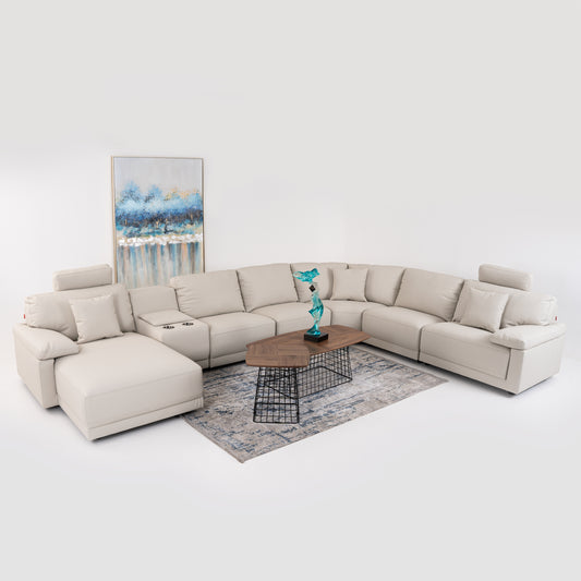 Grey Leather Corner